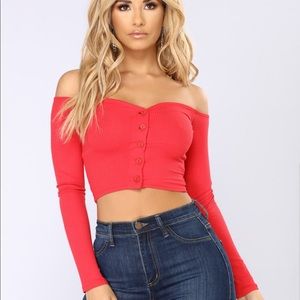 Fashion Nova Crop Top- long sleeved (NWT)